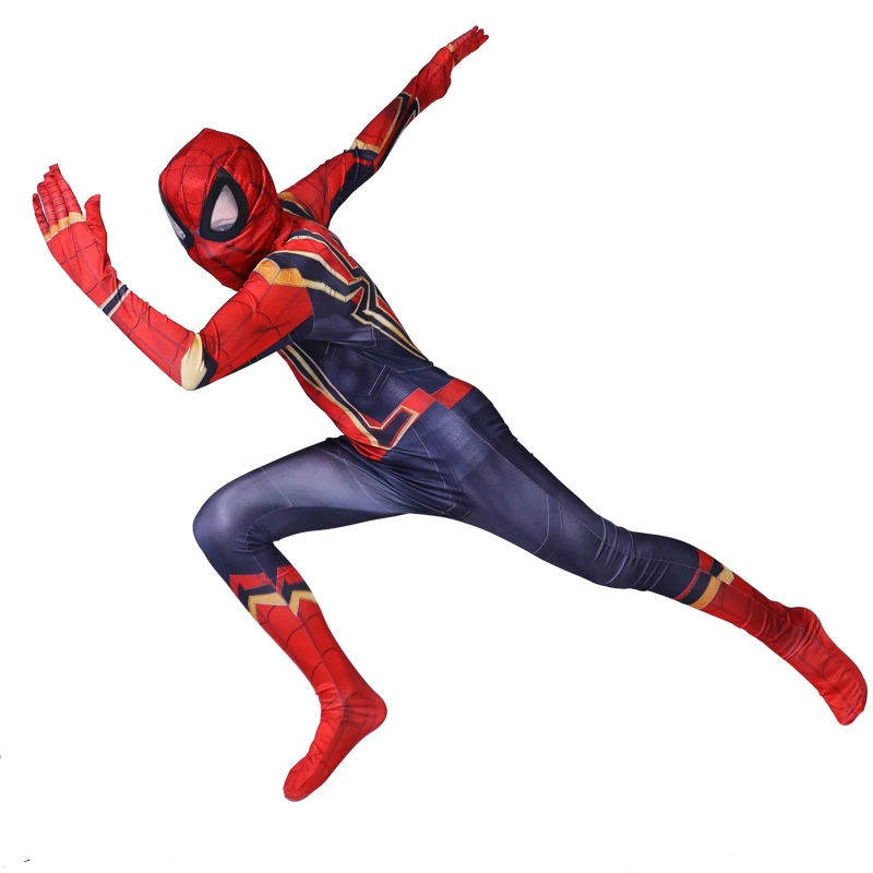 Новый костюм для косплея Zentai супергероя паука из спандекса взрослых/детей на