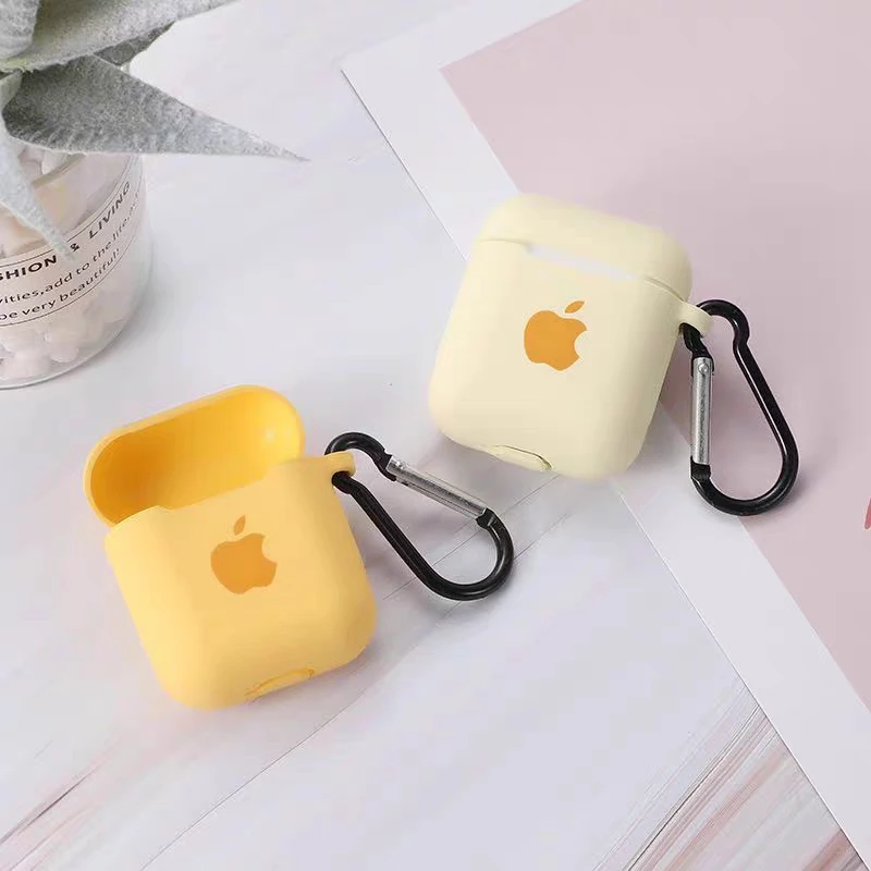 Наушники чехол для Apple Airpods 1 2 Мягкая силиконовая сумка наушников