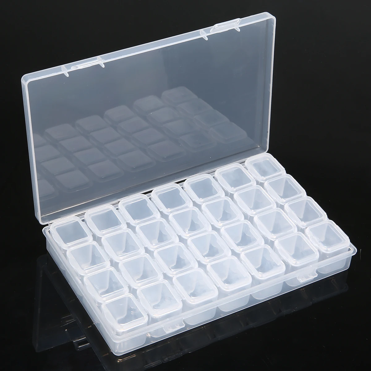 28 Slots Transparent Diamond Painting Kits Dismountable Storage Box Nail Art Rhinestone Tool Beads Jewelry Organizer | Дом и сад