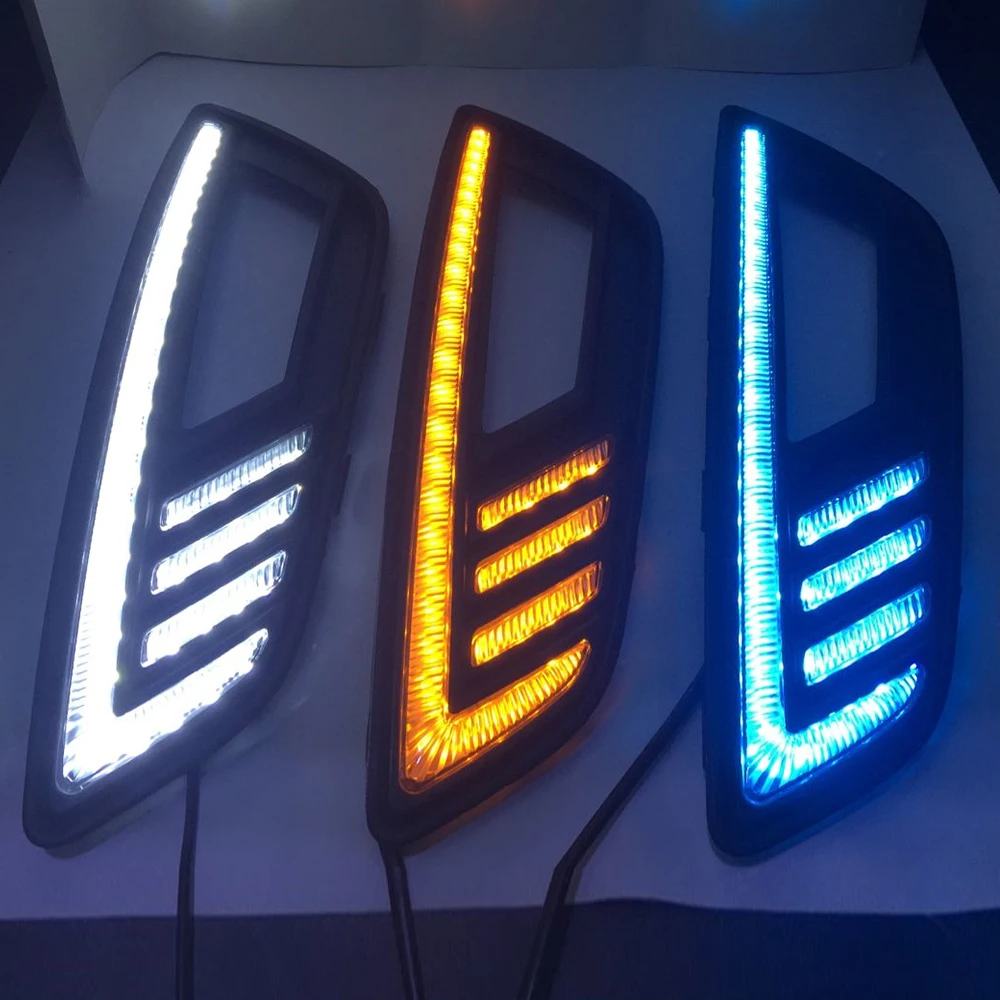 CSGJMY 1 комплект светодиодный авто DRL Противотуманные Фары Светильник бампер