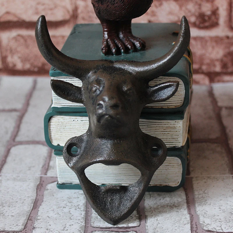 

Creative opener Cast Iron Bottle Opener Cow Iron opener wine opener Wall mounted opener Corkscrew