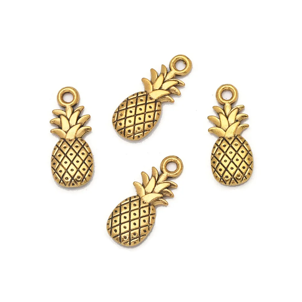20Pcs Zinc Alloy Charm Fruit Pineapple Pendant Fashion DIY Necklace Earring Jewelry Making Accessories Lots Bulk Wholesale | Украшения и