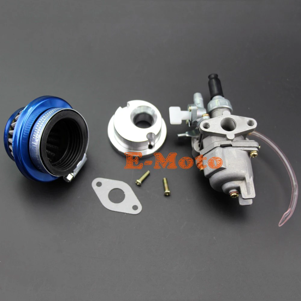 Карби карбюратор воздушный фильтр адаптера переменного тока для 2-х тактный 47cc 49cc