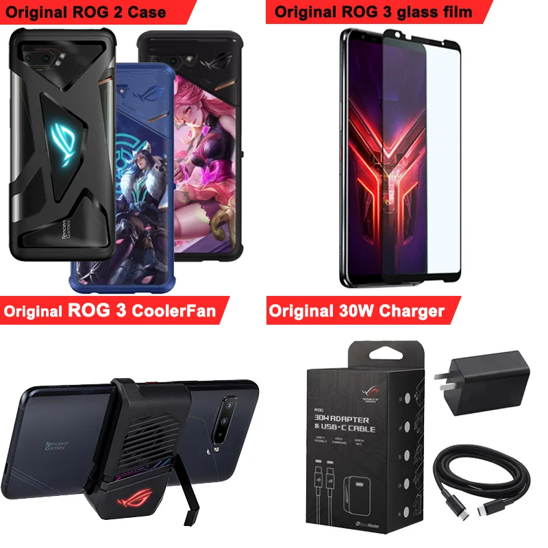 Для ASUS ROG 2 телефона чехол 3 пленки Оригинальное AEROActive Вентилятор охлаждения 30 Вт