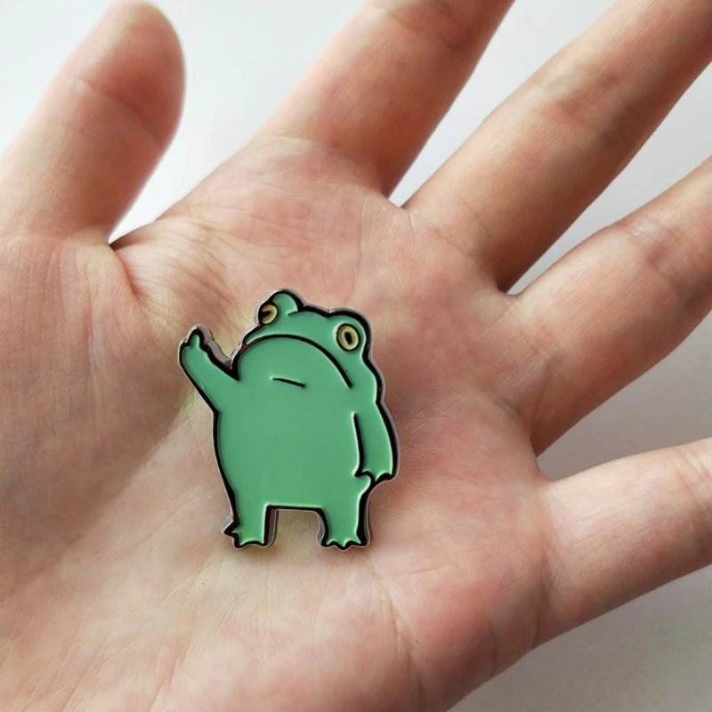 

Metal Cartoon Frog Enamel Pin Cute Animal Badge Jewelry Accessories Paint Brooch for Bags Clothes Decoration