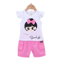 new summer baby girls clothes suit children cute cotton t shirt shorts 2pcssets toddler casual costume outfits kids tracksuits