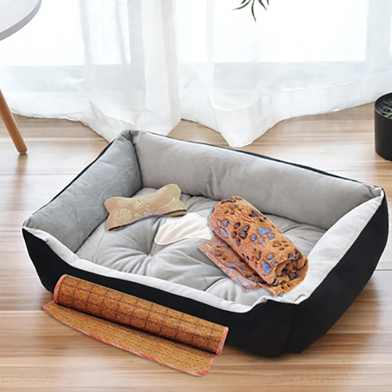 

Super Soft Warm Bone Dog Bed Washable Pet House for Small Medium Large Dog Cat Four Seasons Pet Cotton Kennel Dog Supplies