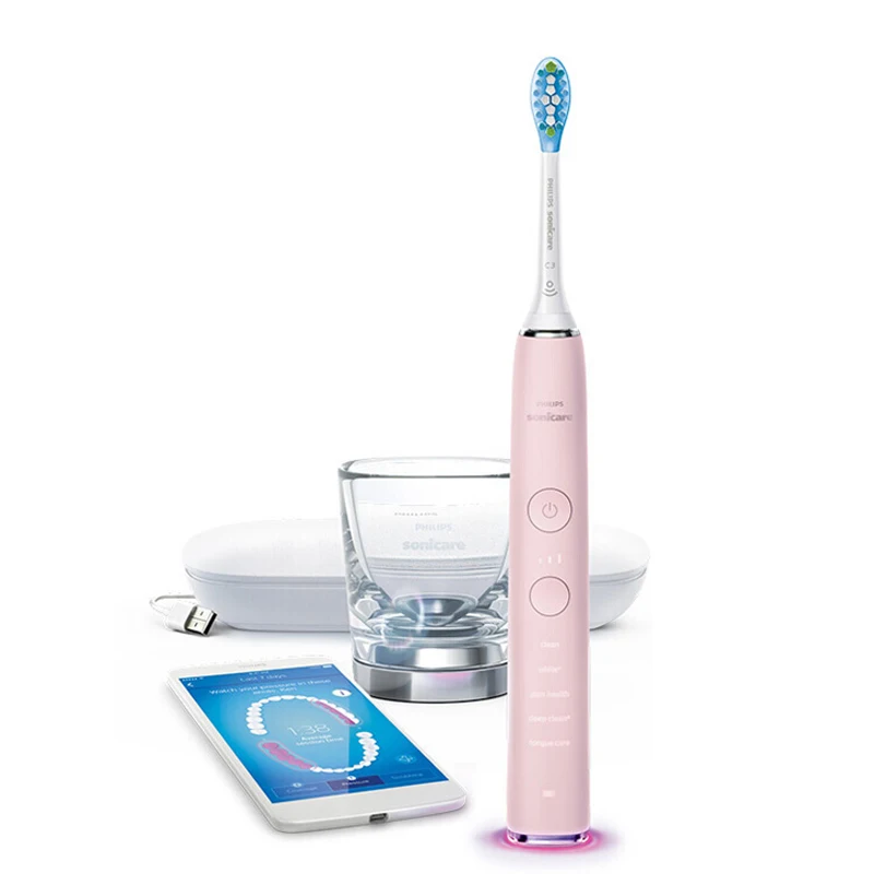 Philips Sonicare HX9924 Алмазная умная звуковая зубная щетка с поддержкой приложения с Умной головкой щётки, 5 режимов для взрослых