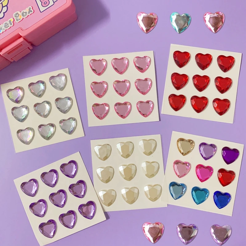 Корейская наклейка с любовным сердцем в стиле Instagram акриловая для