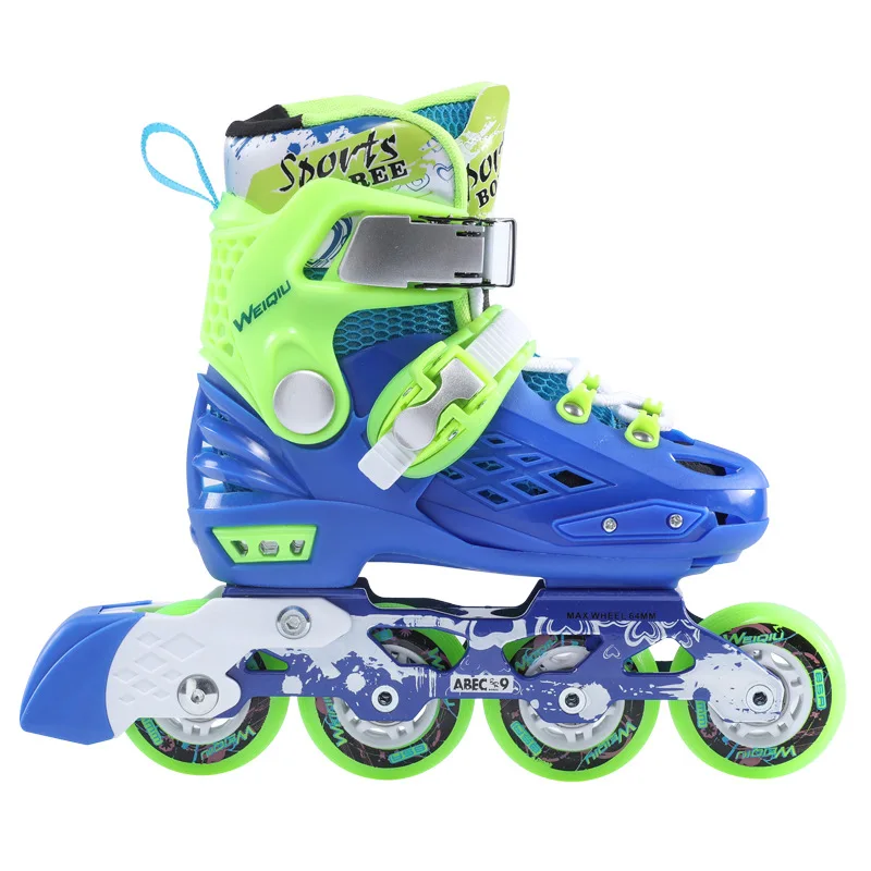 Детские ролики скейтборд роликовые коньки регулируемые детские обувь для