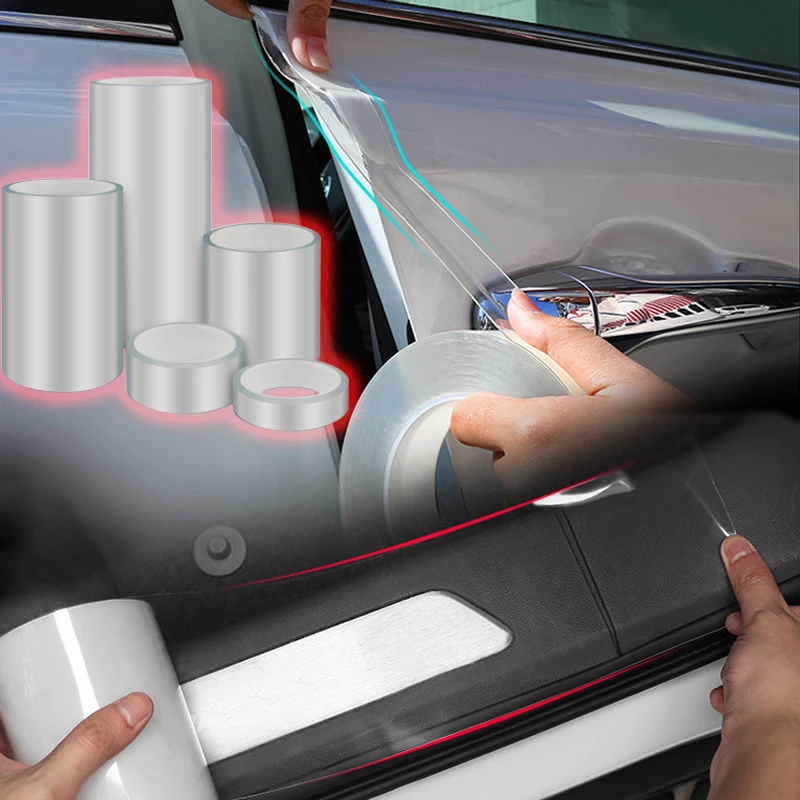 2/3/5/7/10cm*3/5/10Meters Nano Glue Transparent Car Sticker Protector Film Door Edge Protective Trunk Sill Full Body | Автомобили и