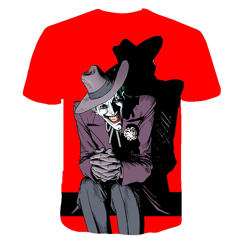 Мужская и женская футболка с 3D принтом летняя в виде лица Джокера модная ужаса