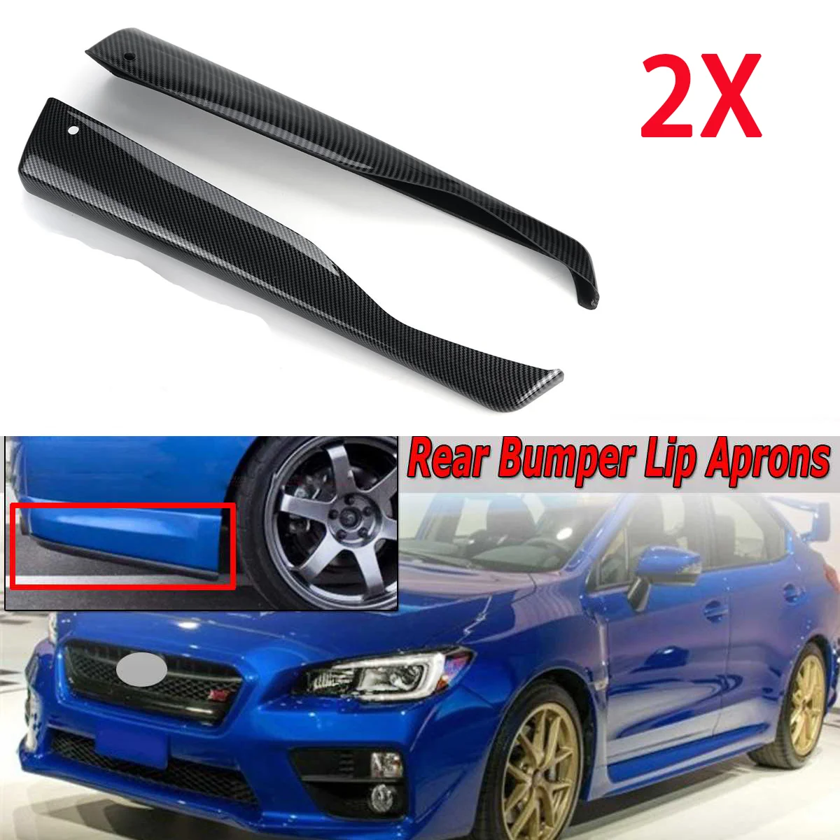 CS Стиль углеродное волокно внешний вид/Черный 2x Автомобильный задний бампер