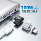 100 Вт USB C к Type C Магнитный адаптер Быстрая зарядка USB Type C Магнитный преобразователь для Samsung Note 10 8 9 Разъем USB C для передачи данных