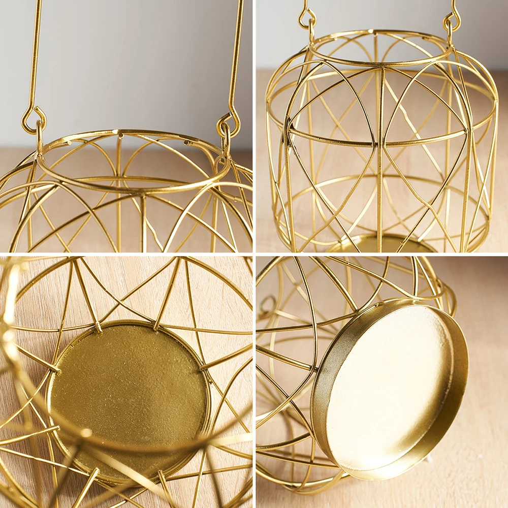 

Metal Portable Wrought Iron Candle Holder Romantic Candlelight Dinner Accessories Home Table Living Room Candlestick Decoration