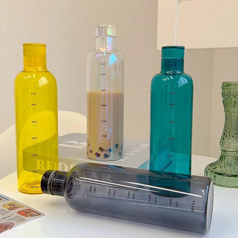 Вода бутылка Time Glass с защитой от горячей температуры, термоизолирующим рукавом и утечкой, подходит для вина и сока.