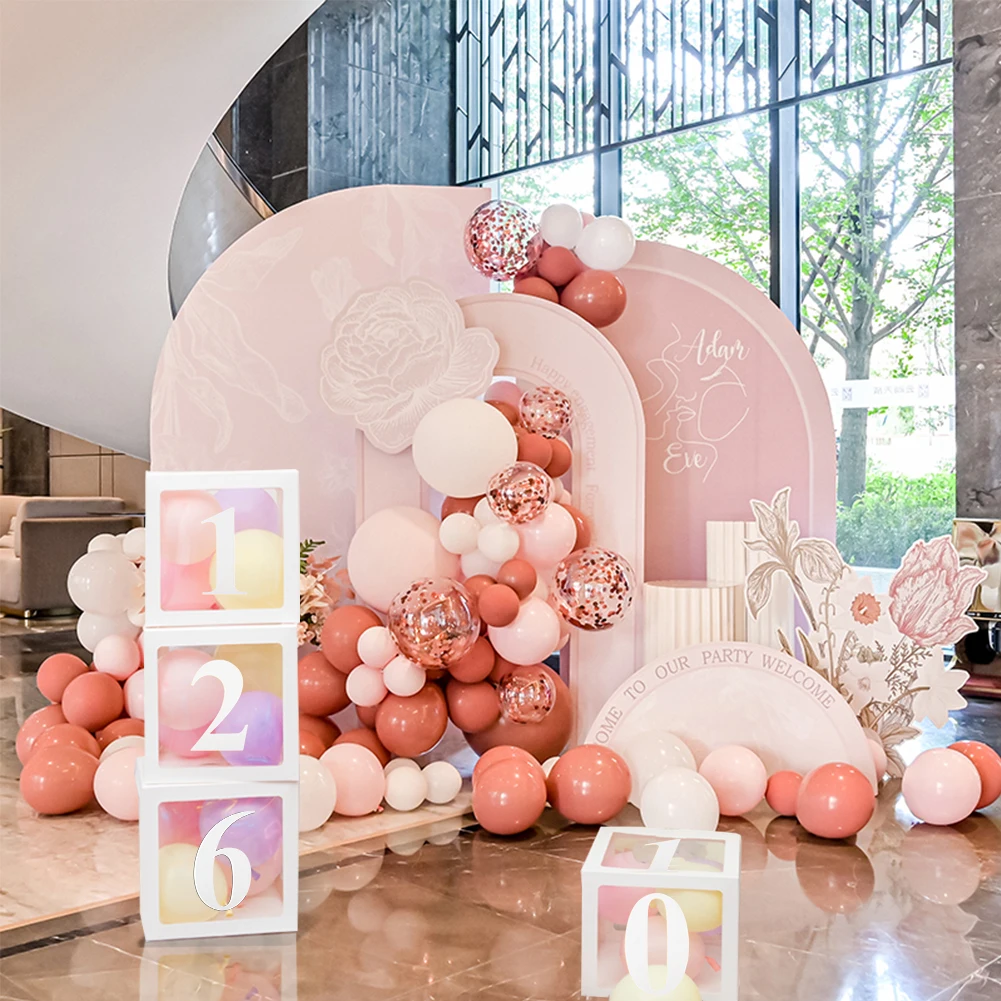 Декор для вечеринки в честь рождения ребенка прозрачная коробка с алфавитом и