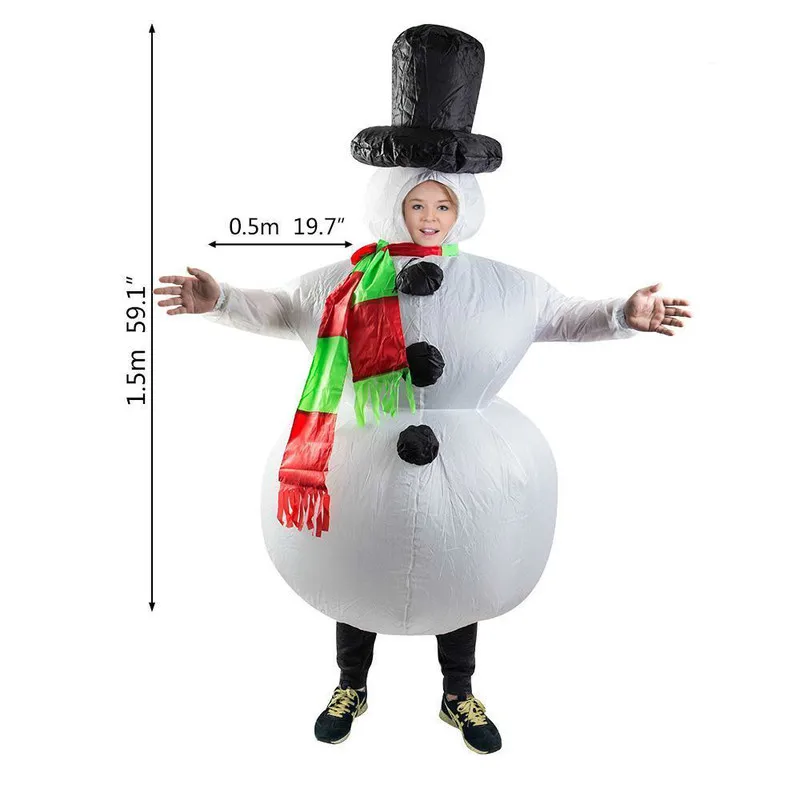 

Advertising Party Inflatable Santa Father Jumpsuit Adults Blow Up Costume Dress Clothing Advertising Xmas Halloween Carnival New