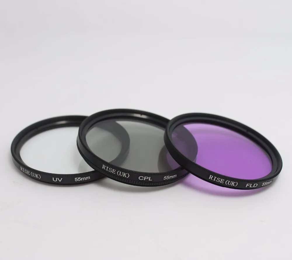 55 мм UV CPL FLD Комплект фильтров для объектива Nikon D5600 D5500 D5300 D5200 D5100 D3200 D3400 D3300 D3100 D750 с AF