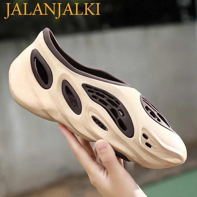 

JALANJALKI Fashion Men's Sneakers Anti-slip Men Casual Running Shoes Outdoor Street Style Breathable Soprt Shoes EVA Men Sandals