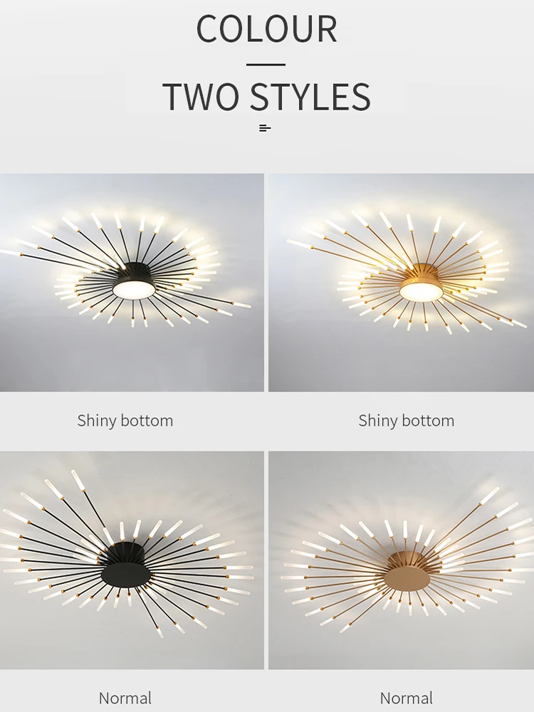 $41.00 Hot Sale Fireworks Led Chandelier For Living Room Bedroom Home Chandelier Modern Led Ceiling Chandelier Lamp Lighting Chandelier