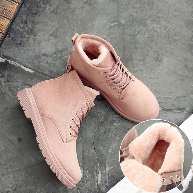 

Women Winter Snow Boots 2020 New Fashion Style High-top Shoes Casual Woman Waterproof Warm Woman Female High Quality Black Pink
