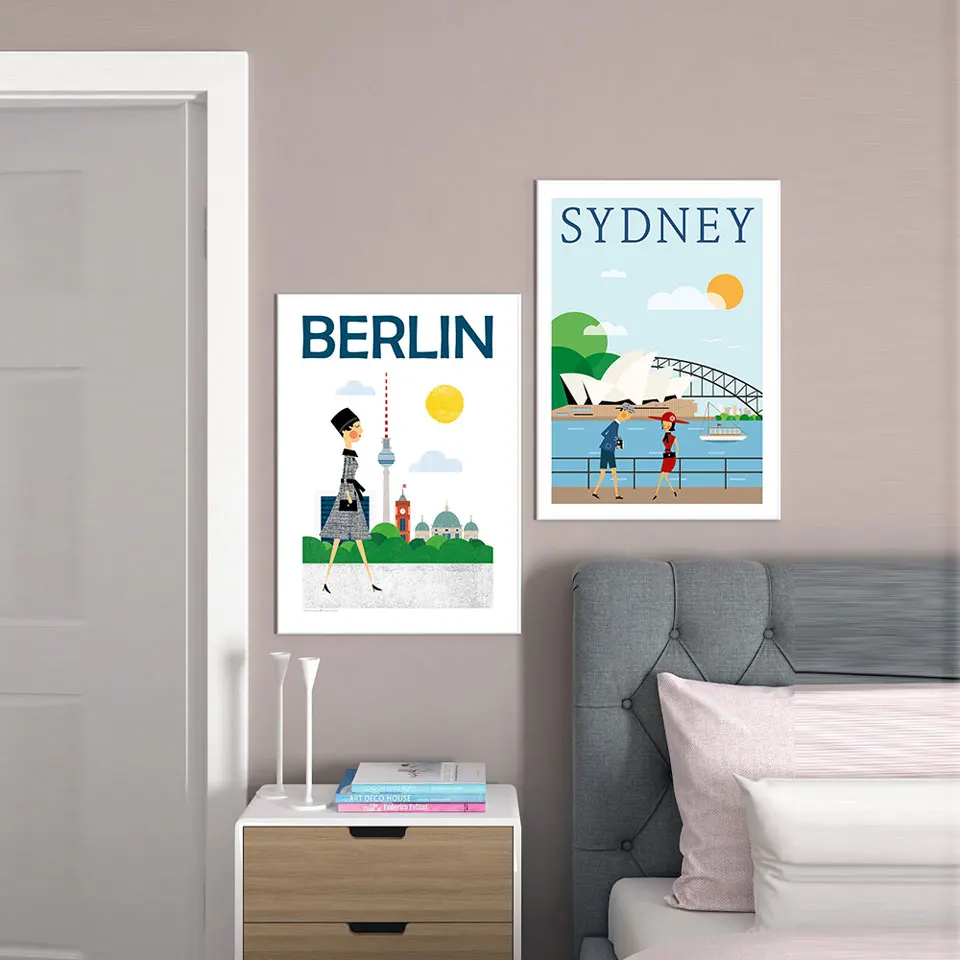 Hd Печать холст искусство живопись Нью-Йорк римская Венеция Сидней Париж