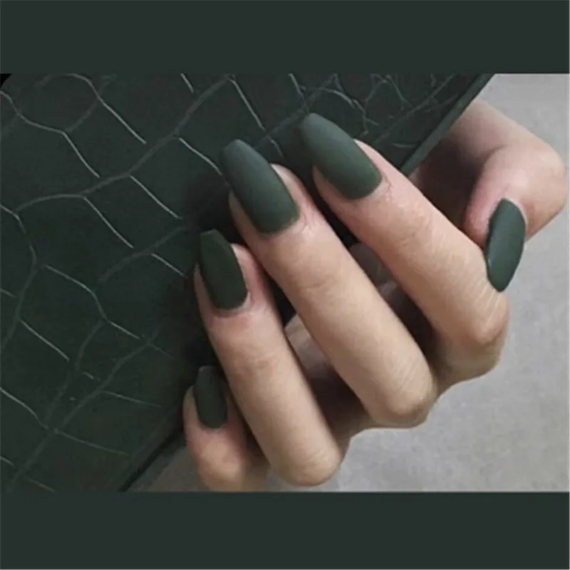 Stiletto Long Fake Nails Black Almond Impress Press on False Artificial Gloss Sharp Nep Nagels with Glue Sticker Nail Pops | Красота и