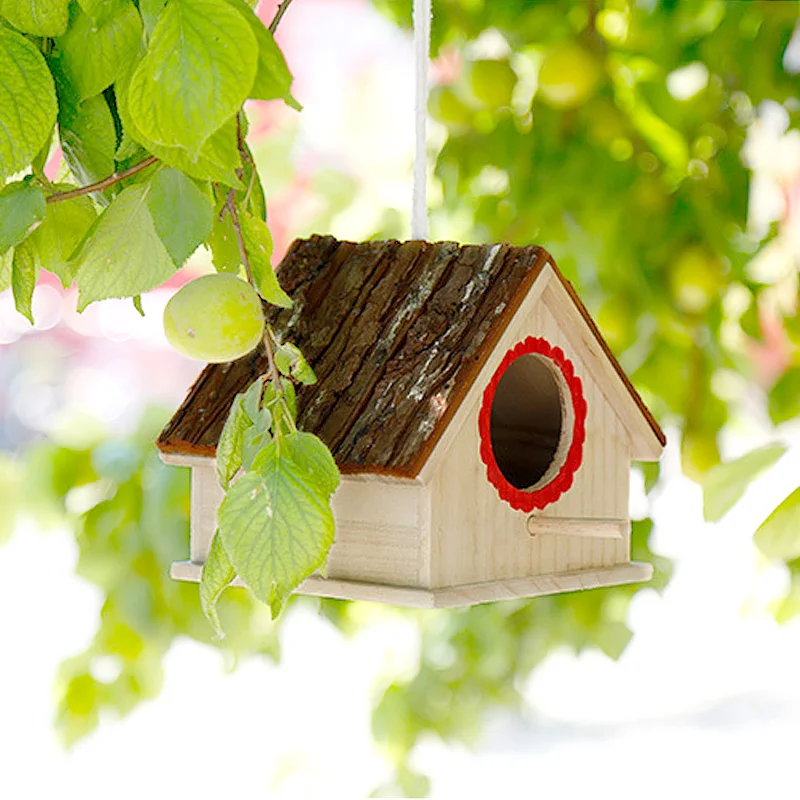 

Small Toys House Bird Cage Parrot Aviary Canary Wooden Bird Cage Feeder Accessoires Gaiola Para Calopsita Birds Supplies DL6NL