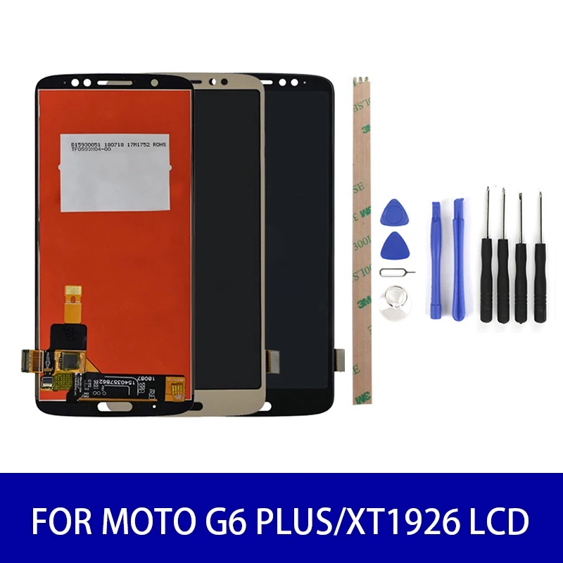 Оригинал для Motolora Moto G6 Plus/XT1926 ЖК-дисплей с сенсорным экраном Панель дигитайзер
