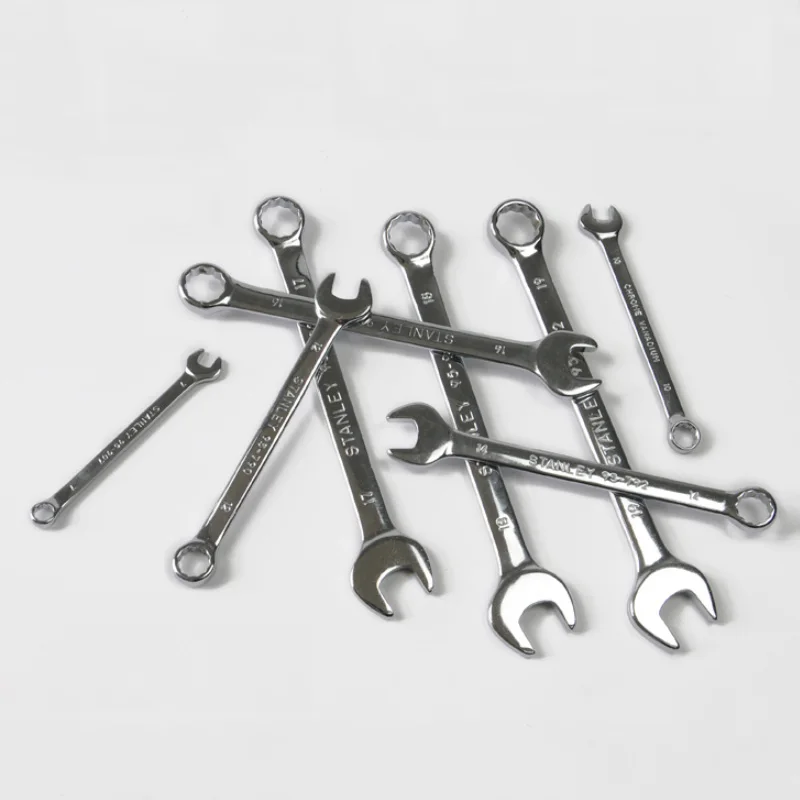 Stanley thin standard combination wrench metric 6 7 8 9 10 11 12 13 14 15 16 17 18 19 hand universal spanners mechanic tools set |