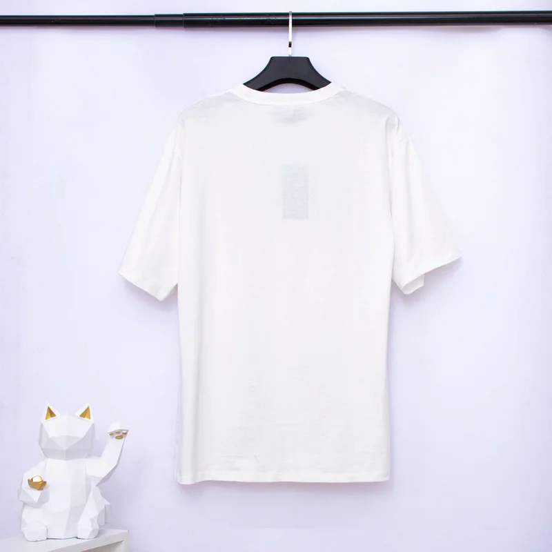 

Women O-neck Short Sleeve T shirts Lady White Cotton Tops Female Soft Casual Tees Men Black T-shirt Unisex Luxury