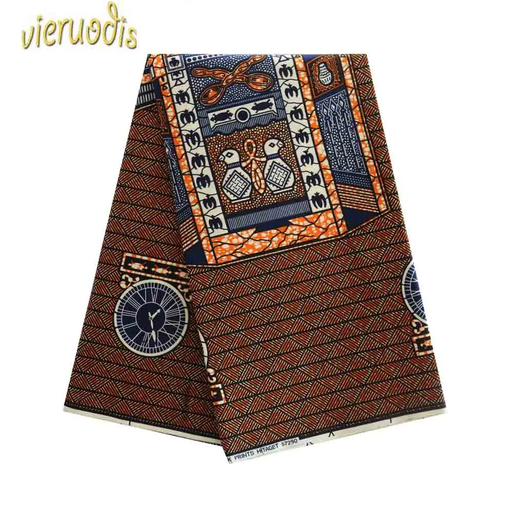 6 ярдов африканская восковая печатная ткань голландская 100% хлопок ткани материал