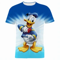 summer t shirt for men short sleeve cartoon anime women tee shirts disney donald duck 3d printed streetwear children clothes