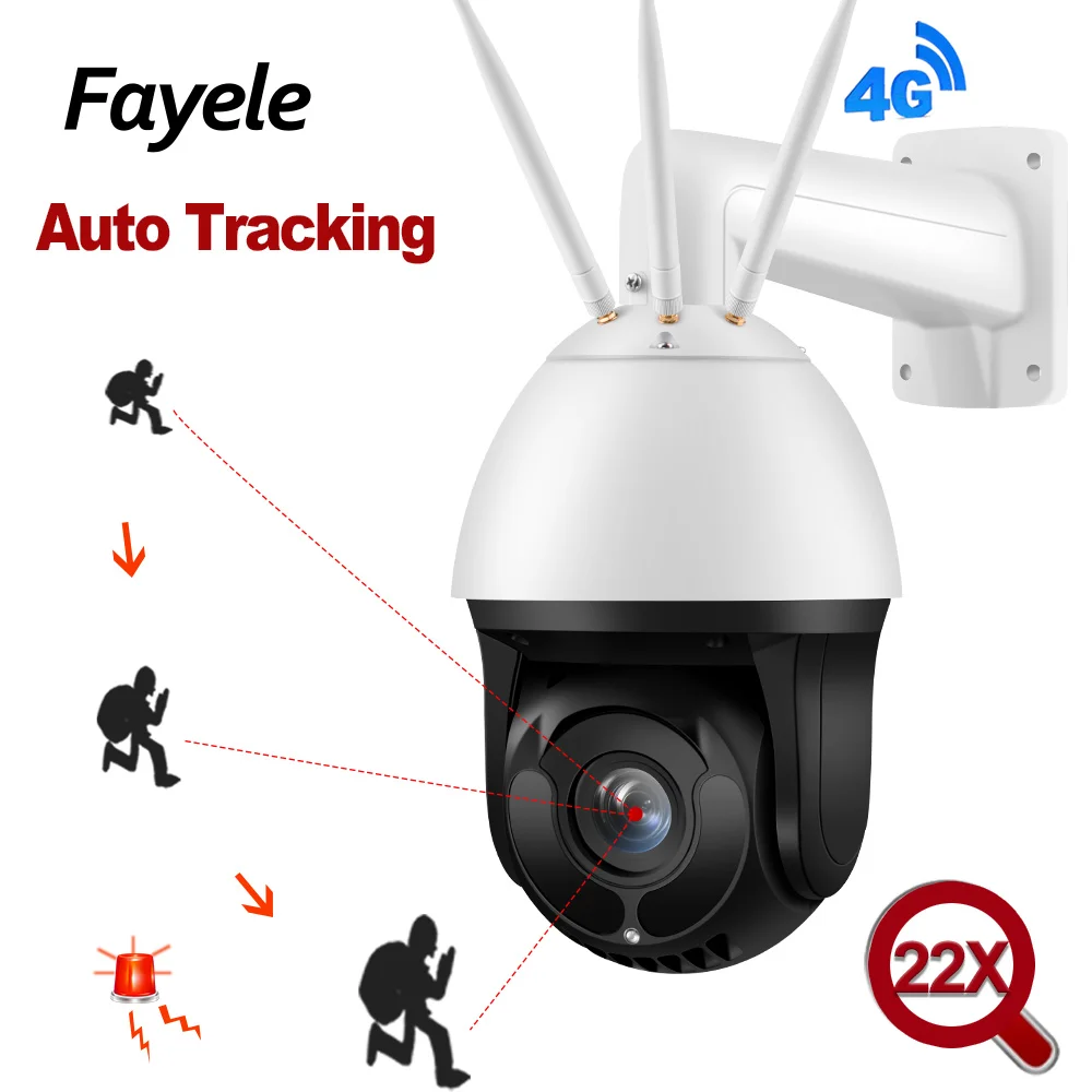 H.265 AI гуманоид оповещение плавное автоматическое отслеживание 3g 4G PTZ камера SONY307 Starlight IR200M скорость купольная Беспроводная ip-камера 22X зум в