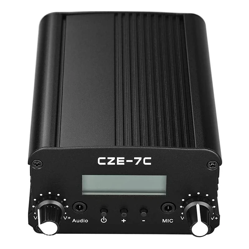 

PLL FM Transmitter Radio Broadcast Station 1W/7W Stereo Frequency 76-108Mhz Pro Campus Amplifiers LCD Backlight