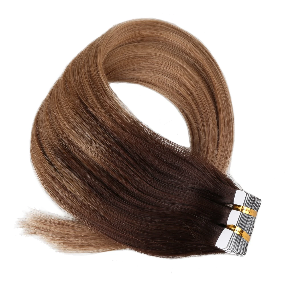 Пряди волос на ленте для наращивания наращивание Реми эффектом деграде (переход