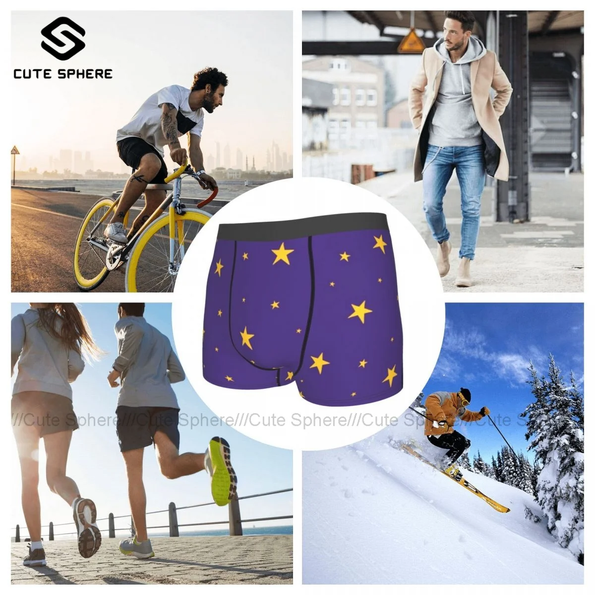 

Galaxy Underwear Classic Hot Print Trunk Polyester Pouch Teen Boxer Brief