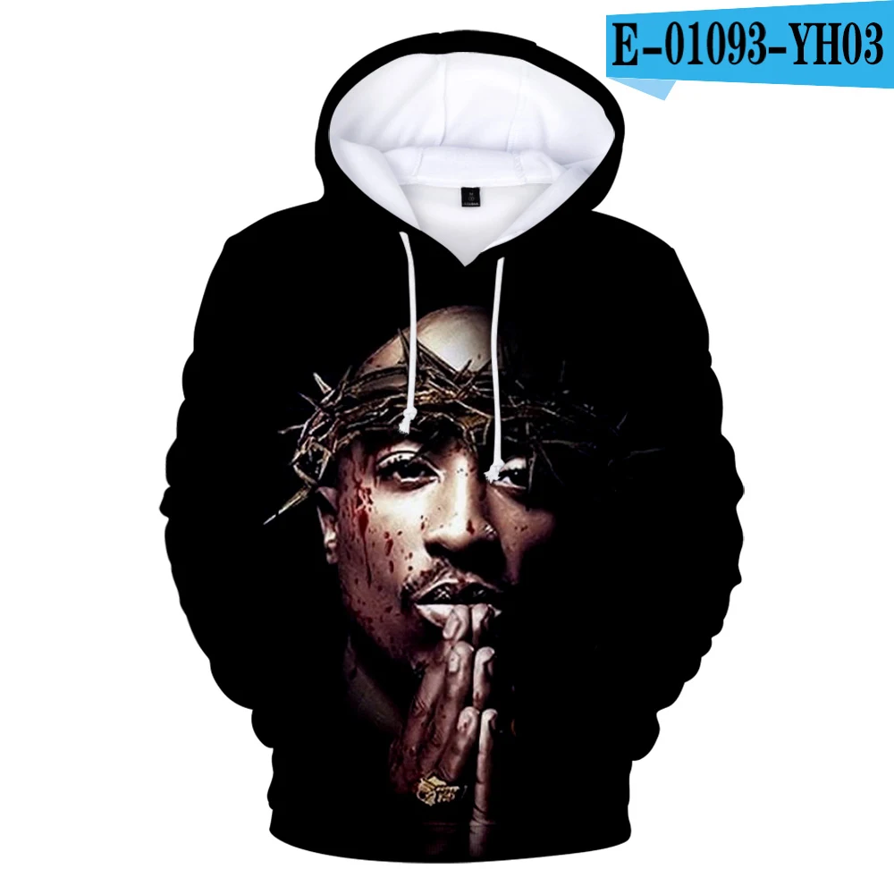 

Creative Rap 2Pac 3D Hoodies Men/women Sweatshirt Hoodie 2Pac High Quality Harajuku Men's Hoody Funny Autumn Winter Polluvers