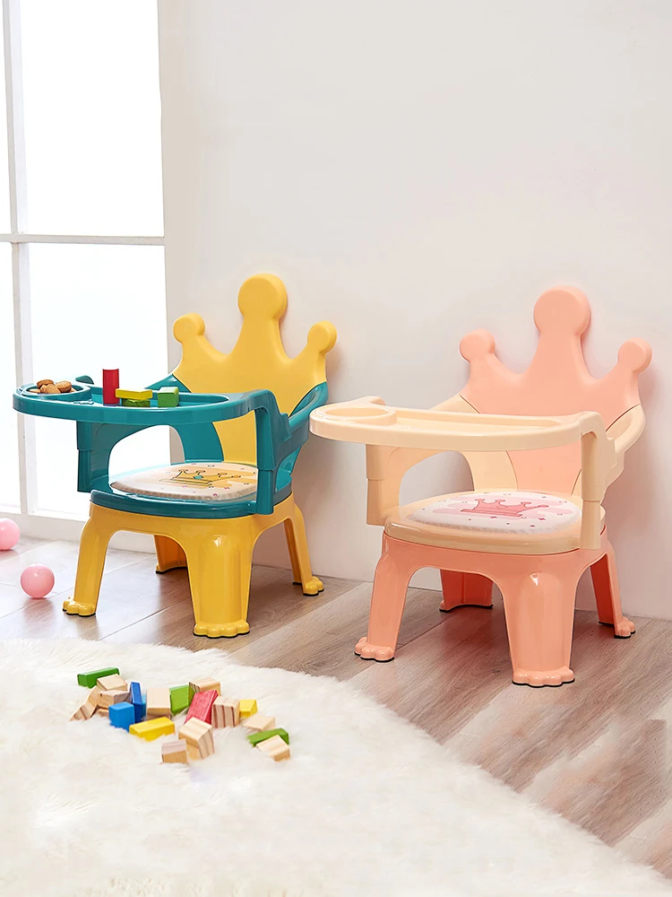 Пластиковый детский обеденный стул, стульчик для кормления, нескользящая мебель, для детей, многофункциональный