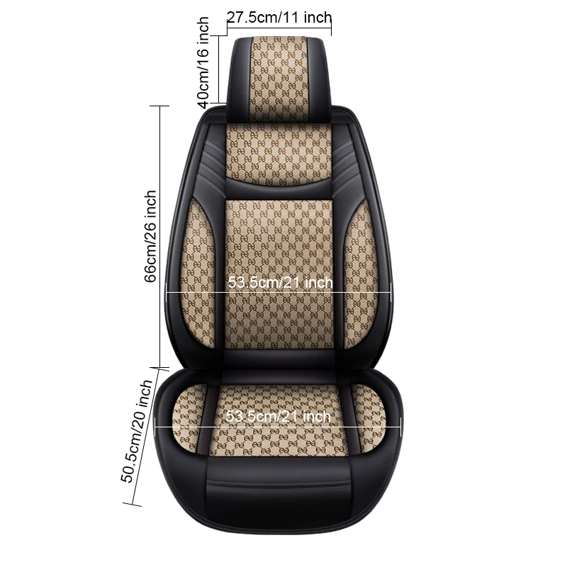 

5-Seat Car PU Leather Linen Front Car Seat Covers Front Rear Fashion Style Auto Interior for Subaru Forester Outback WRX LEGACY