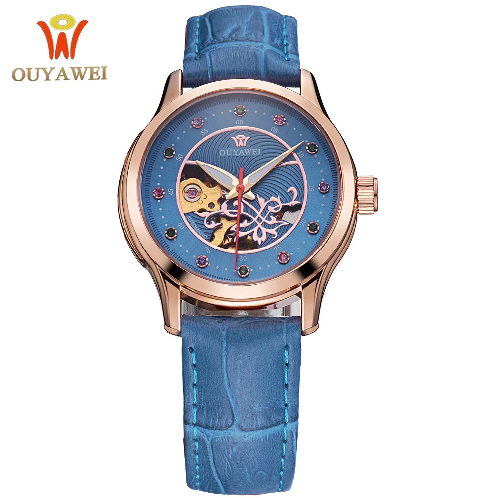 Водонепроницаемые высококачественные корейские швейцарские часы с кожаным