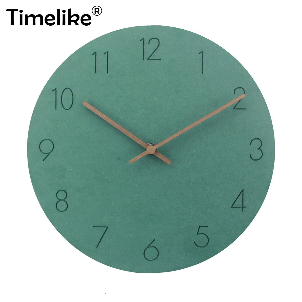 Деревянные настенные часы простой современный дизайн винтажные деревенские
