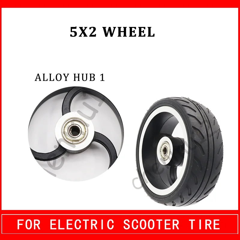 

5 Inch 5X2 Solid Tyre Wheels for Fast Wheel F0 Jackhot Carbon Fiber Folding Scooters Plastic Iron Alloy Hub