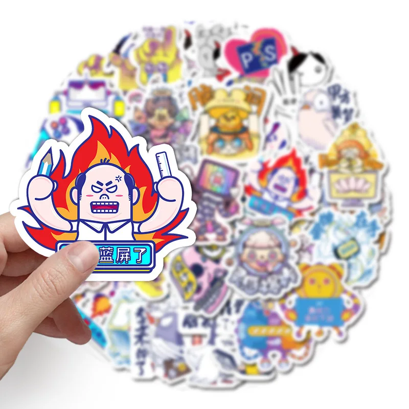 

10/30/53pcs Kawaii Net Red Fun Funny Pack Personalized Language Sticker Dialogue And Birthday Party Gift Window Wall Water