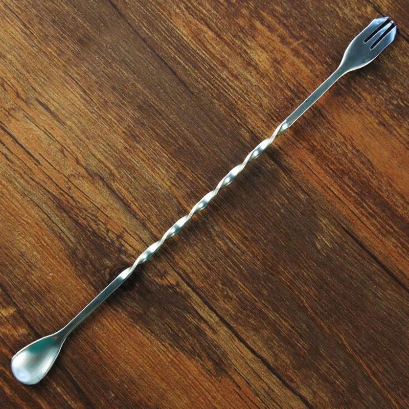 1 Pc Stainless Steel Long Twisted Handle Wine Tea Coffee Cocktail Alcohol Mixing Bar Spoons Home Kitchen Drinking Stirring Tools|bar spoon|cocktail