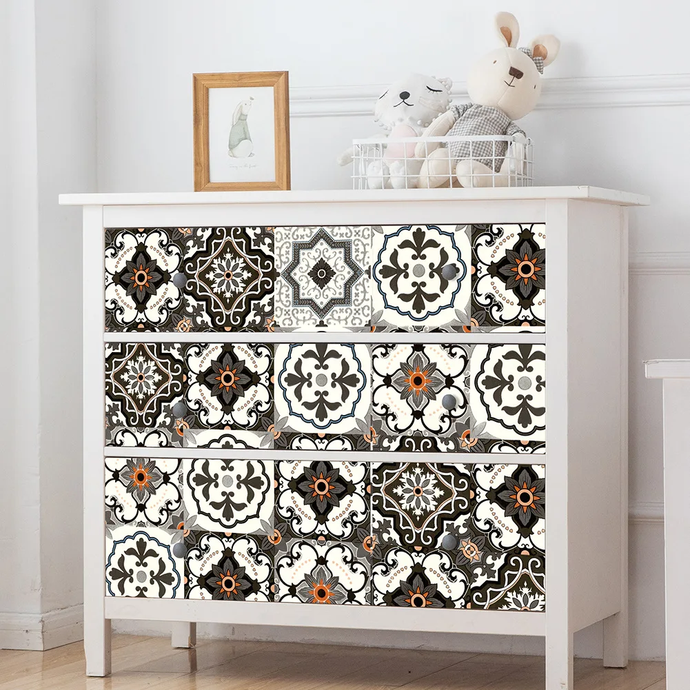 Виниловые обои в этническом ретро стиле водонепроницаемые и маслостойкие