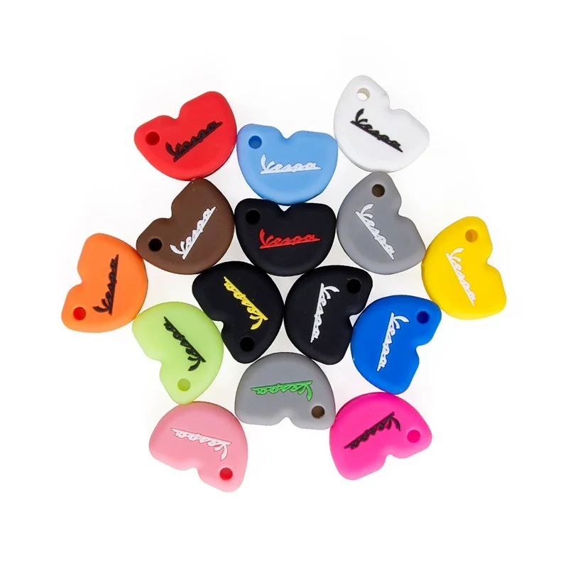 

New Styling Silicone Rubber Key Case Cover For Vespa Enrico Piaggio GTS300 LX150 fly 125 3vte Gts 200 motorcycle key