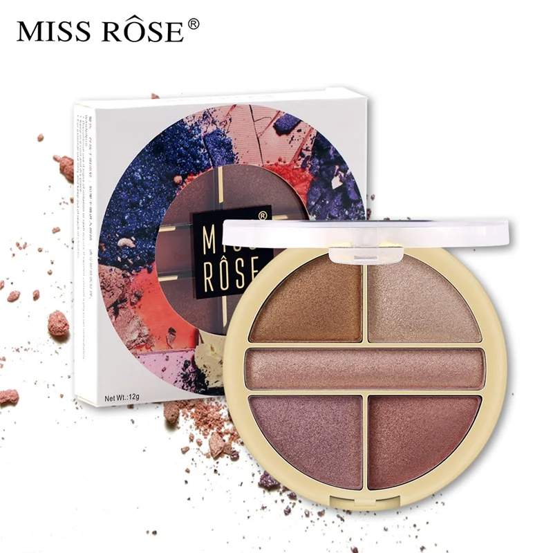 Западный стиль Miss Rose 5 цветов мерцающий тени для век Палитра матовый блеск
