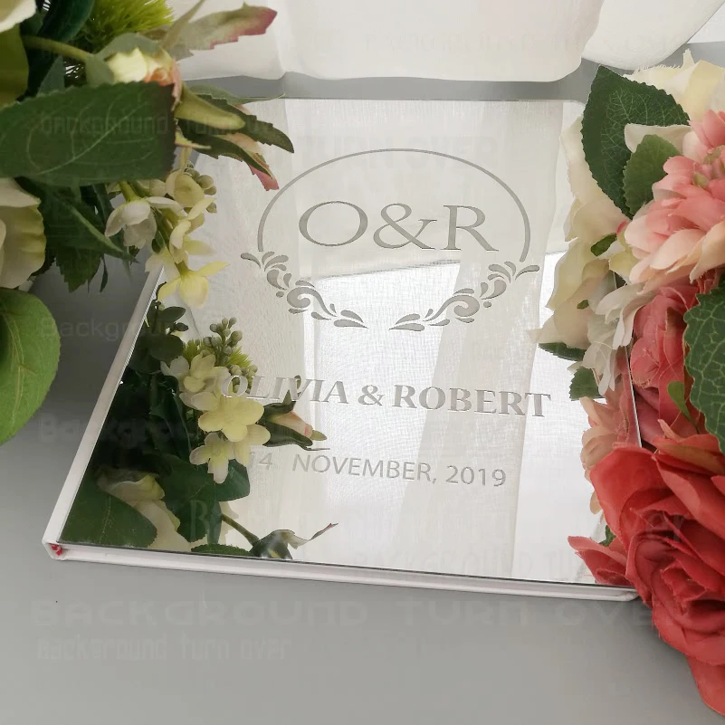 Wedding Guest Book Guestbook Engrave Carve Mirror Personalized Custom Blank Favor Cover Gift Gifts For Guests Rustic G023 | Дом и сад